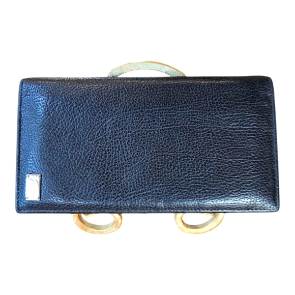 Dolce & Gabbana Unisex Black Pebbled Leather Bifold Long Travel Wallet - Picture 1 of 14